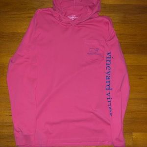 Dark Pink Hooded T-shirt Vineyard Vines